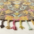 thumbnail image 3 of SAFAVIEH Blossom Gavril Southwestern Wool Area Rug, Charcoal/Multi, 6' x 6' Round, 3 of 11