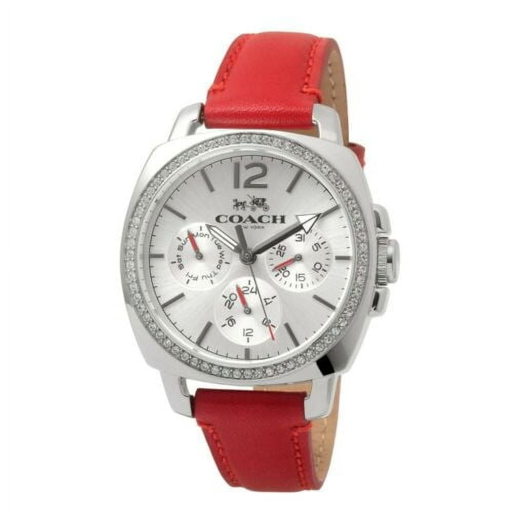 Coach Red Leather Slim Strap Rectangular Watch Coach Watch - Red Leather Band - 2016 | eBay main image 4