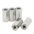 thumbnail image 4 of Coupling Nut Set, Wear Resistant 5PCS Hex Coupling Nut Silver Rustproof M10  For Installation, 4 of 8