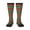 3 Black, variant on Mexican Leopard Serape Blanket Stripes Knee Socks, High Socks Long Stretchy Sock Women Knee High Stocking, Long Socks for Women