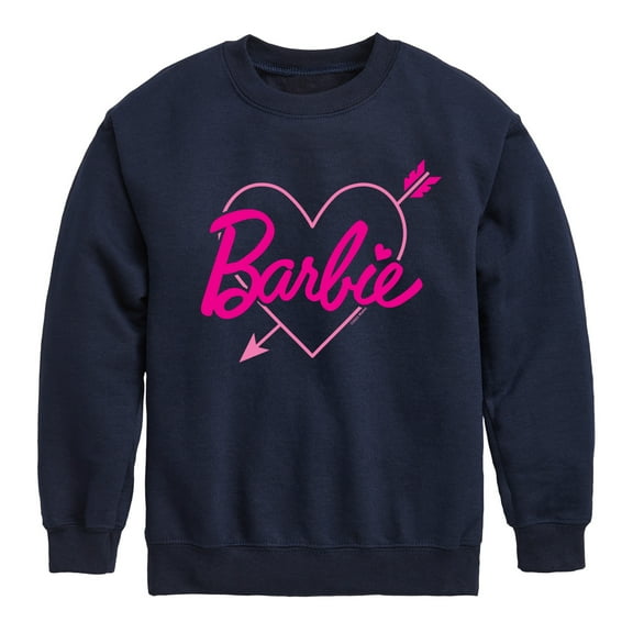 Barbie - Barbie Arrow Heart Logo - Toddler And Youth Crewneck Fleece Sweatshirt