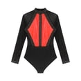 thumbnail image 5 of Alvivi Women's Long Sleeve Gymnastics Leotard Acrobatics Performer Costume Ballet Dance Bodysuit Red XXL, 5 of 7
