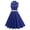 B_ Dark Blue, variant on SMihono Cocktail Dresses for Women 1950s Sleeveless Lace Trim Halter Neck Wedding Guests Party Mini Dress Elegant Sundress Red S