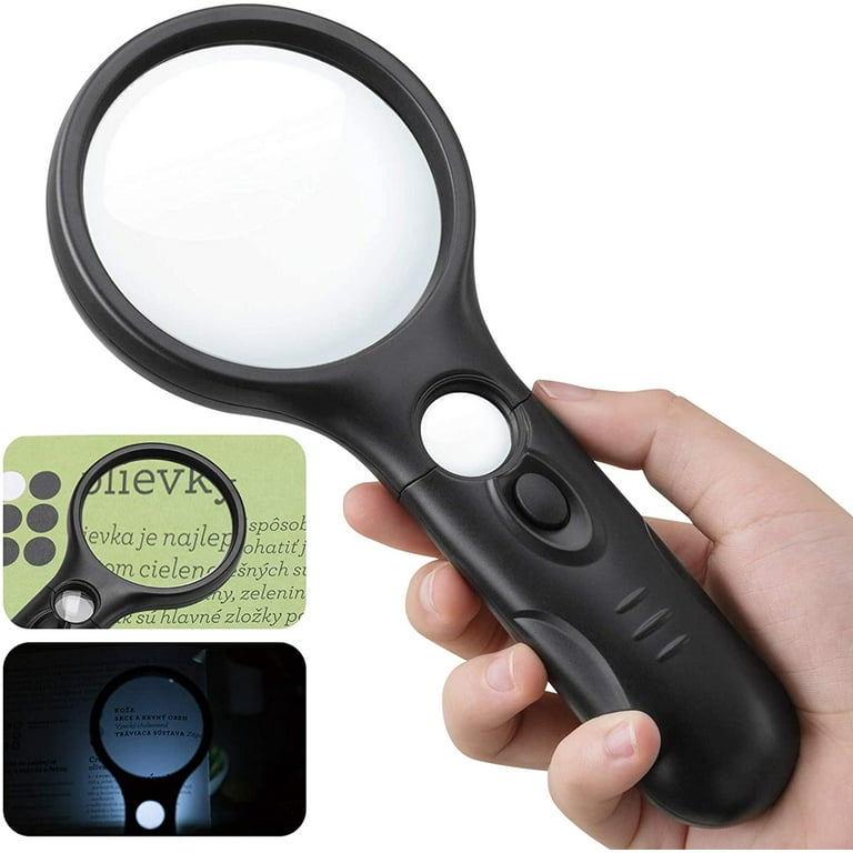 Magnifying glass with LED lights - Handheld light