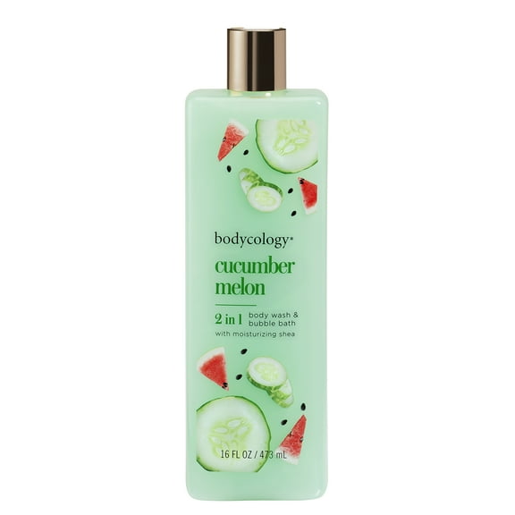 Bodycology 2in1 Body Wash & Bubble Bath, Cucumber Melon, 16 fl oz