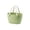 Green, variant on Shopping And Storage Basket,Large Capacity Plastic Handheld Tote With Open Top,Hollowed Out Woven Texture,Sturdy Reinforced Handles,Drainage Friendly Design,Multipurpose Carry Container