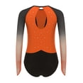 thumbnail image 3 of Hansber Teen Girls Figure Skating Jumpsuit One Piece Dance Leotard Rhythmic Dancing Outfit Gymnastics Unitard Orange 6, 3 of 6