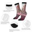 thumbnail image 3 of KLL Vintage Pink Drive View Print Cool Socks Men's Women's Crew Socks Funny Crazy Novelty Stockings, 3 of 6