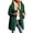 Green, variant on Ashyfjp Drawstring Hood Full Zip Long Hooded Outer Jackets for Women Casual Solid Tone Elastic Cuffs Side Patch Pockets Comfortable Outdoor Streetwear Layering Tops, Size (S-XXL)