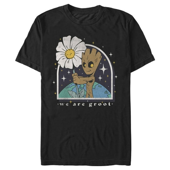 Men's Guardians of the Galaxy We Are Groot Graphic Tee Black Medium