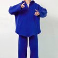 thumbnail image 4 of Gibobby Conjunto de Pantalones para Mujer Traje casual de dos piezas con capucha y cremallera a la moda para mujer de otoño e invierno(Azul,CH), 4 of 5