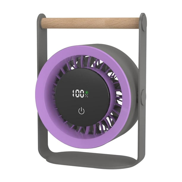Ventilador de Escritorio de Velocidad Ajustable, Enfriamiento Personal, Circulador de Aire Portátil con Control Remoto, Pantalla Digital con Batería de 4000mAh para Hogar, Oficina, Viajes