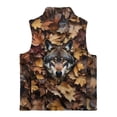 thumbnail image 5 of Pzuqiu Camo Hunting Wolf Boys Zip Up Sleeveless Vest Size 5-6 Casual Fall Winter Warm Outerwear With Pockets Toddler Boy Clothes Fall Outerwear Versatile for Boys Teens Youth, 5 of 7