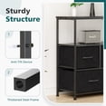 thumbnail image 3 of Yardi Yard Dresser for Bedroom with 5 Fabric Drawers, Chests of Drawers with 1-Tier Storage Shelf for Closet, Living Room, Entryway, Living Room, Black, 3 of 8