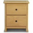thumbnail image 3 of Grain Wood Furniture Shaker 2-Drawer Bedside Nightstand, Solid Wood with Cherry Finish, 3 of 12