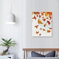 thumbnail image 4 of ERAPDAUR  Fall Leaf Wall Art For Bathroom Falling Red Orange Maple Leaves Abstract Canvas Wall Art Wall Paintings Home Decor Autumn Wall Pictures For Living Room Office Ready To Hang 16x20 in, 4 of 5