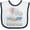 White and Navy, variant on Inktastic My Great Grandma Loves Me to the Moon and Back Elephant Boys or Girls Baby Bib