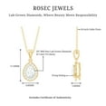 thumbnail image 4 of Rosec Jewels Lab Created Diamond Teardrop Pendant with Chain (EF-VS Quality) - Wedding Necklace, 10K Yellow Gold, 4 of 7