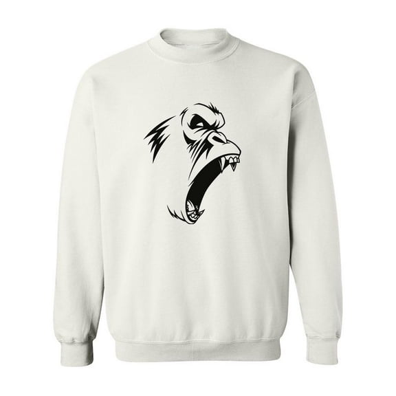 A Fierce Gorilla Sweatshirt Men -Image by Shutterstock, Male Large
