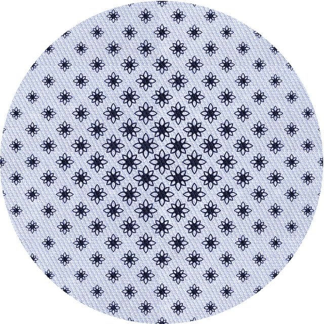 Ahgly Company Tapis Rond Lavable en Machine Intérieur Transitionnel Bleu Lavande, 8 Pieds Rond