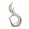 thumbnail image 4 of Esquirla Art Ceramic Statue Sculpture Unique Figurine Home Table Decoration Home Decor for Dining Room Office Porch Party Shelf White argent, 4 of 8