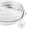 thumbnail image 5 of Unique Bargains 6M 20ft RJ11 6P2C Telephone Extension Cable Connector White, 5 of 5
