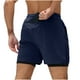 thumbnail image 3 of Pantalones Cortos de Cintura Elástica para Hombre con Bolsillos, Color Sólido, Cordón de Cintura Elástica Casual Y Bolsillos Pantalones Cortos para Hombres Verano Casual, 3 of 5