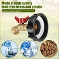 thumbnail image 3 of Adifare IBC Tote Water Tank Adapter Lead Free Brass 275-330 Gallon IBC Tank Adapter Leakproof IBC Tote Fitting 2.36in Coarse/2.44in Fine Thread IBC Tote to Garden Hose Adapter, 3 of 7