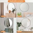 thumbnail image 4 of HomGarden 36'' Circle Wall Mirror Modern Black Framed Round Mirror Home Bathroom, 4 of 10