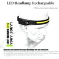 thumbnail image 4 of Huggegwe Lampe de Poche de Nuit, Rechargeable LED, avec 5 Modes Réglables, Super Lumineuse et Étanche pour Course en Plein Air, Camping, Randonnée, Cyclisme (1pcs) AZ824-24269, 4 of 8