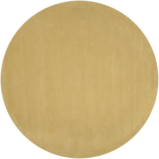 6' Rogue Love Mustard Yellow Hand Loomed Round Area Throw Rug Walmart