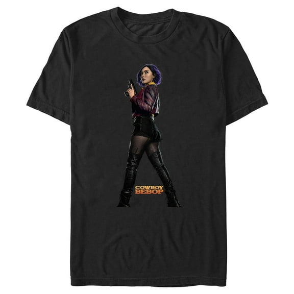Men's Cowboy Bebop Faye Valentine  Graphic Tee Black Large