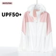 thumbnail image 2 of YLSDY Men's Sun Protection Coat UPF 50+ Lightweight Jacket Full Zip Hoodie Long Sleeve Hiking Fishing Sun Shirts with Pockets Pink XXL, 2 of 3