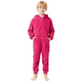 thumbnail image 3 of Jamsmile Kids Fuzzy Fleece Hooded Onesie Zip Up Jumpsuit Boys Girls Warm Winter Wear Fuzzy Warm Jumpsuit, 3 of 8