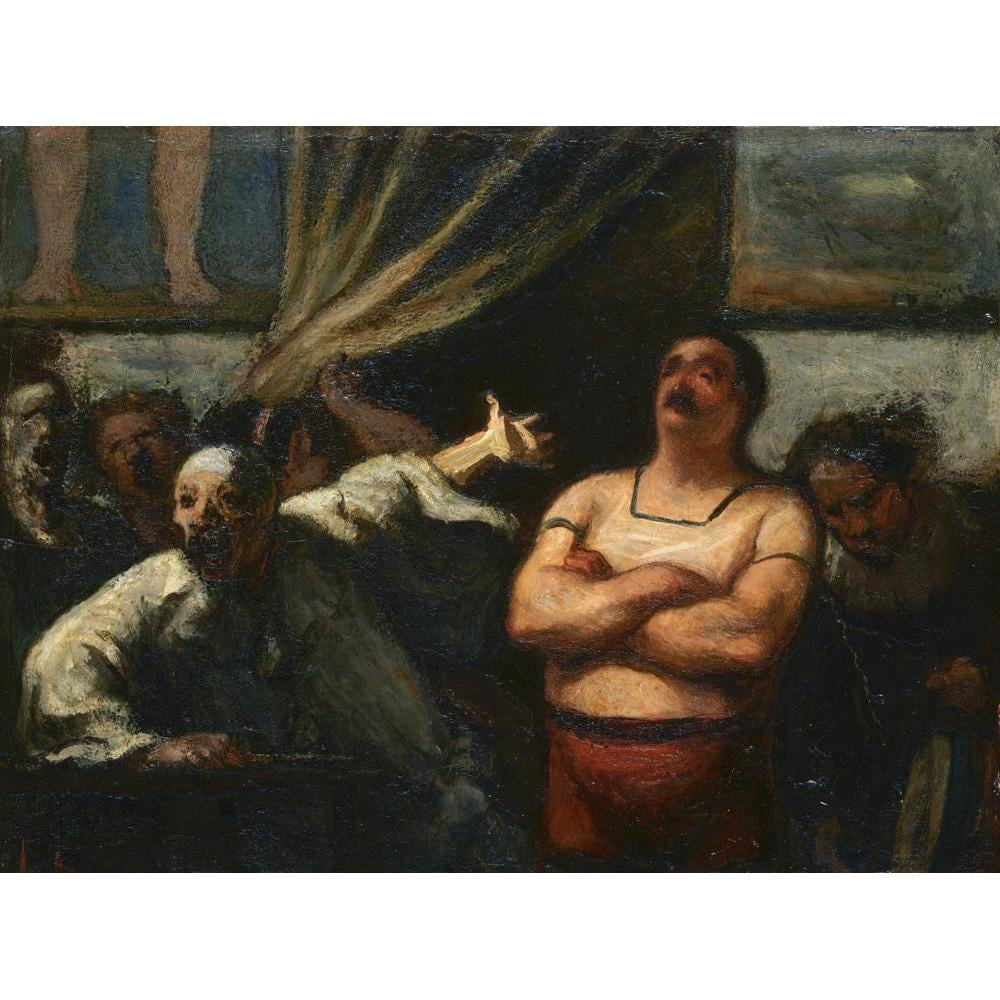 Honoré Daumier 14x11 Black Modern Framed Museum Art Print Titled - The Strong Man