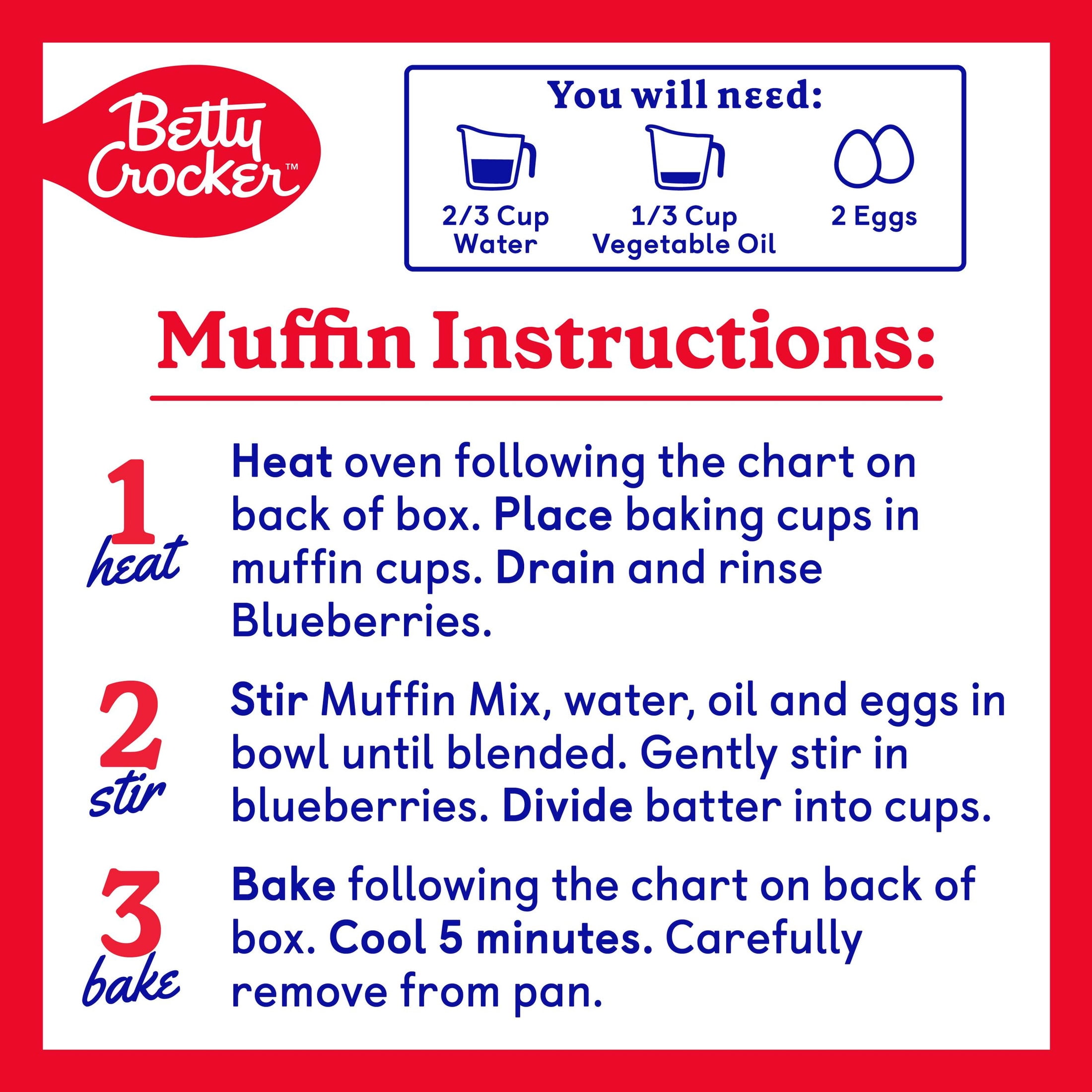 (6 pack) Betty Crocker Wild Blueberry Muffin and Quick Bread Mix, 16.9 oz