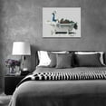 thumbnail image 2 of Peacock Wall Art Peacock Bathroom Pictures Wall Decor Aesthetic Peacock in Bathtub Canvas Prints Framed Modern Painting Artwork Home Office Decorations For Kitchen Bedroom Living Room 16"x12", 2 of 6