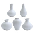 thumbnail image 2 of Jarrón de cerámica nórdico Boho Juego de 5 piezas Jarrones decorativos de mesa Ornamento Floreros para entrada Dormitorio Blanco BLESIY florero, 2 of 8