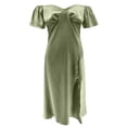 thumbnail image 6 of Sngxgn Women's Print A-Line Mini Dress Long Sleeves(Green,M), 6 of 7