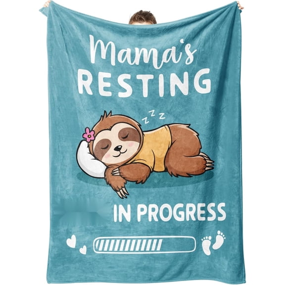 MORAVE First Mothers Day Funny Maternity Blanket, New Mom Expecting Mom Gifts for First Time Moms, Mothers Day Birthday Gift for Pregnant Women Mama to be