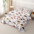 thumbnail image 3 of Erosebridal Woodland Mushroom Print Twin Quilt Set,Rustic Leaf White Twin Coverlet Set For Girls,2 Pieces, 3 of 7