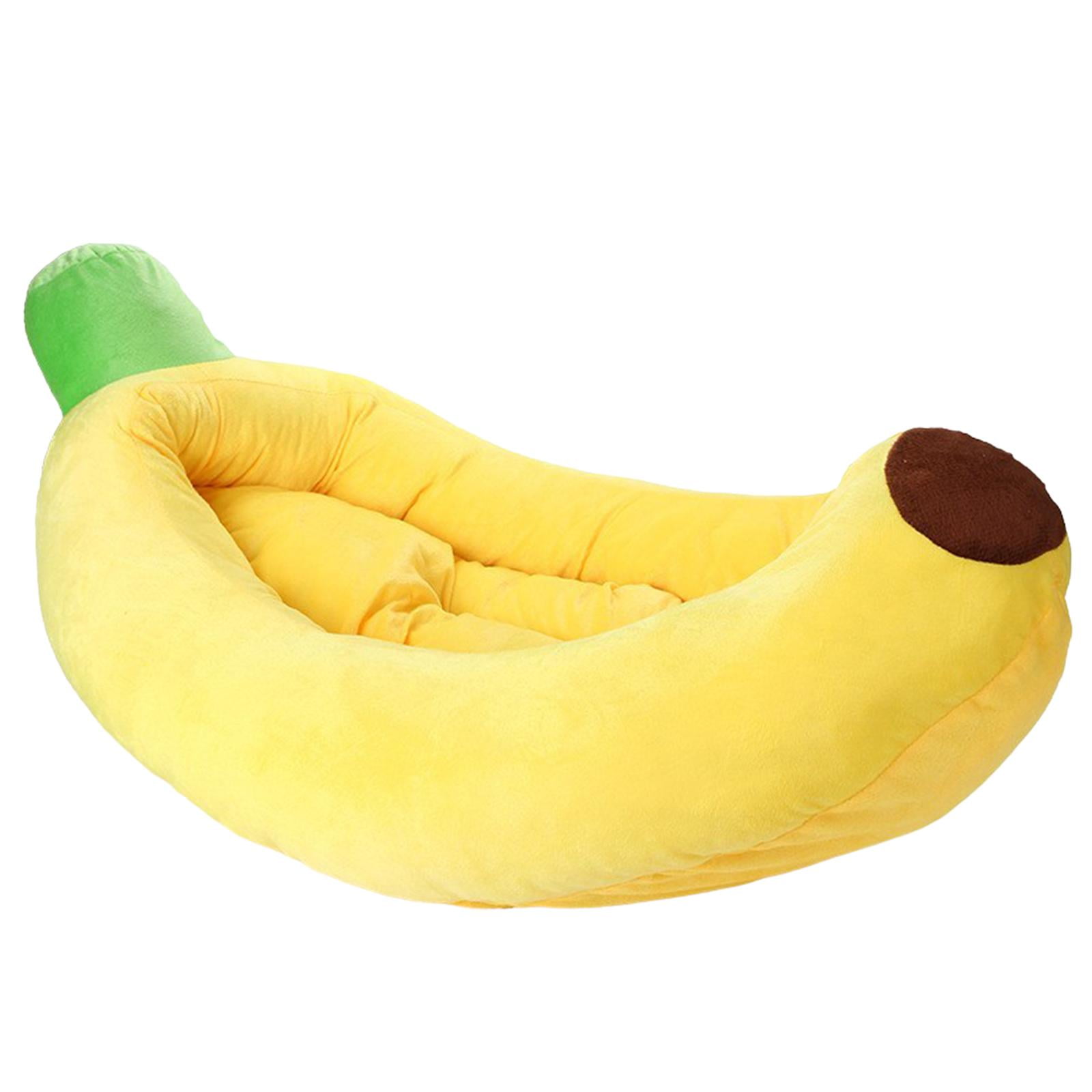 Bvdfgk Dog Bed Pet Animal Bed Banana Shape Detachable All Seasons Breathable Soft L
