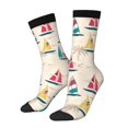 thumbnail image 1 of Fotbe Reto Marine Nautical Calcetas Largas con Estampado para Hombre y Mujer – Calcetas de Compresión Transpirables y Elásticas, Viajar y Uso Diario Talla 5-11, 1 of 6