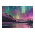 thumbnail image 2 of Awypu Aurora Borealis, Lake, Mountains Wooden Jigsaw Puzzle Challenging Difficult Wood Puzzles for Adults Gift for Family Friends 300 PCS, 2 of 4