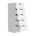 thumbnail image 4 of Pemberly Row Contemporary Engineered Wood 5-Drawers Dresser in White, 4 of 5