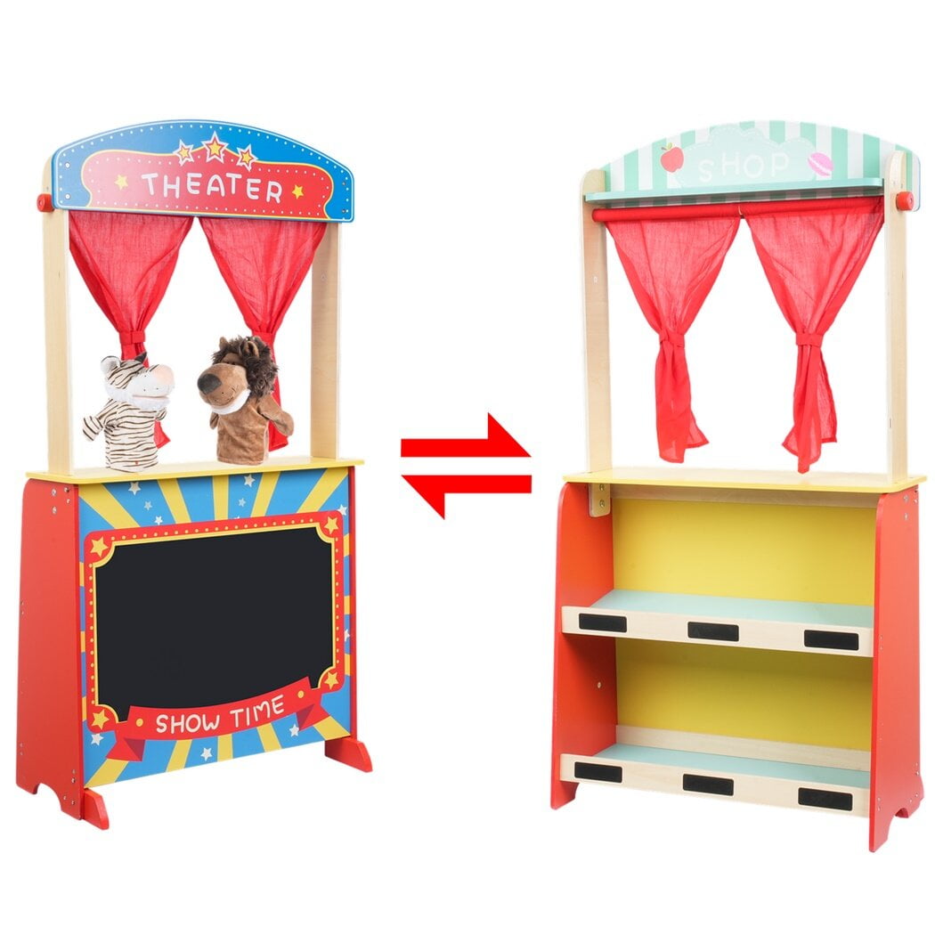 WD21650 Deluxe Puppet Theater with Chalkboard - WoodDesigns