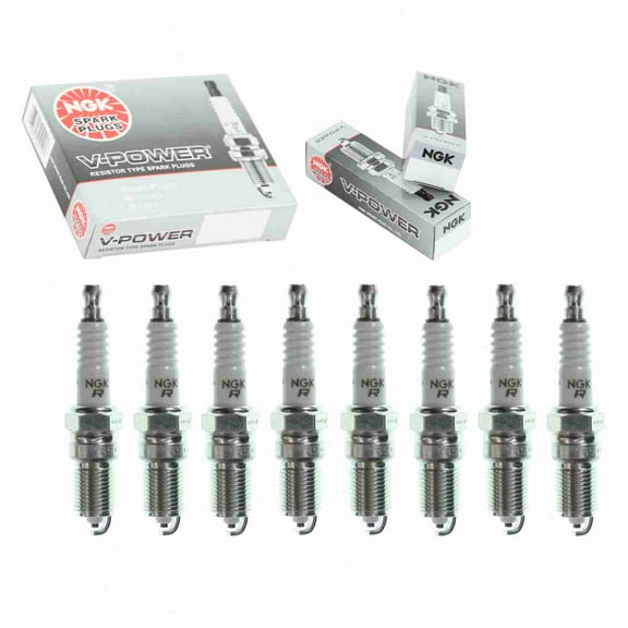 8 pc NGK V-Power Spark Plugs compatible with Cadillac Escalade EXT 6.0L 6.2L V8 2002-2013
