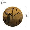 thumbnail image 2 of 10 Inch Wall Clock Battery Operated Silent Clock Decorative for Office, Kitchen, Outdoor, Living Room，Red Deer Antler in Morning Sun Woodland Simple, 2 of 4