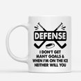thumbnail image 2 of Custom Mugs Defense Goalie Hockey Player I Don't Get Many Goals Funny Goaltender Gifts Santa Christmas Presents Father's Day Ceramic Coffee 11oz 15oz Mug, 2 of 7