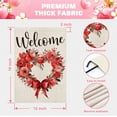 thumbnail image 6 of Valentines Day Welcome House Flag 28x40 Inch Double Sided Outside Roses Floral Love Hearts Wreath for Rustic Anniversary Wedding Holiday Yard Outdoor Decoration, 6 of 6